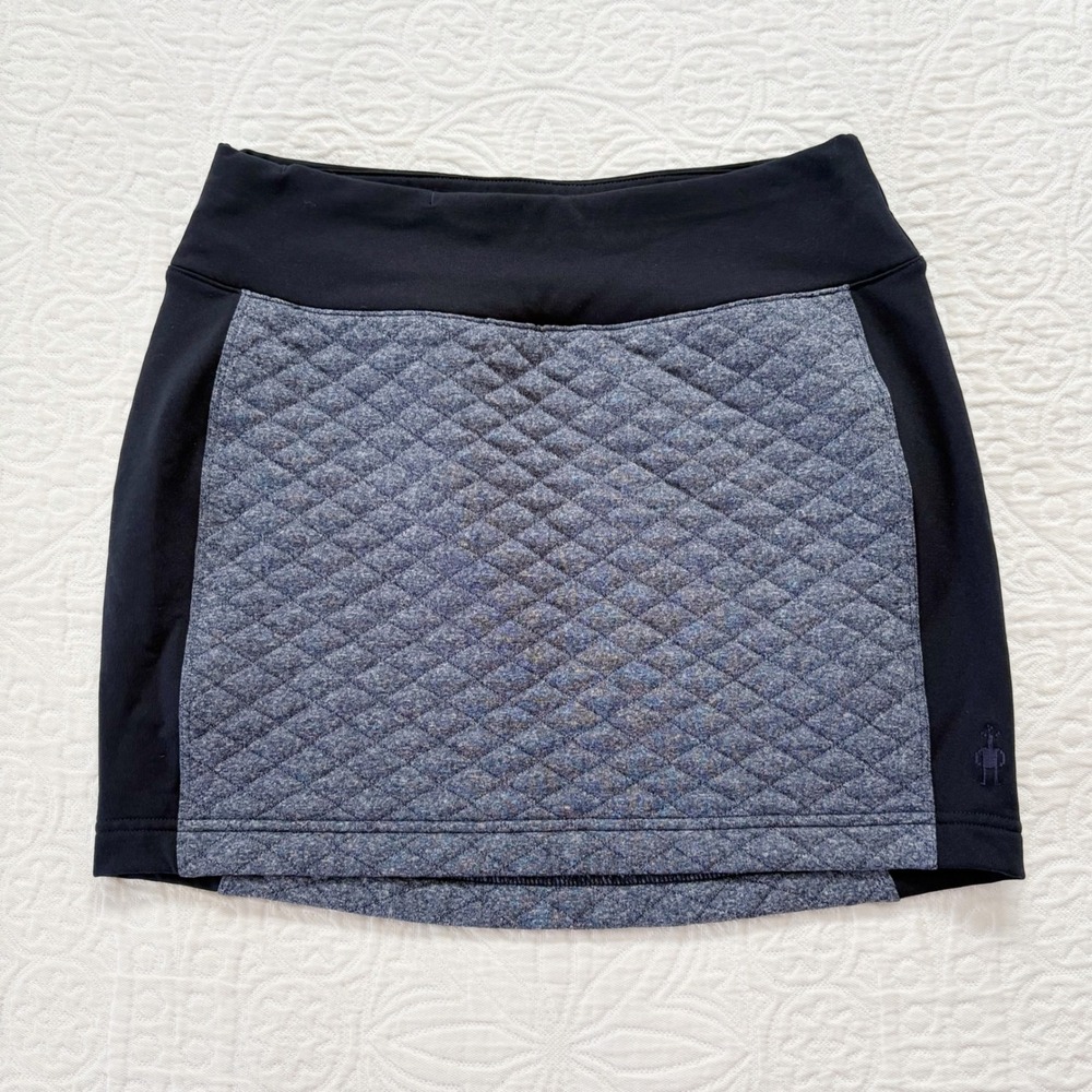 Smartwool Merino-Blend Diamond Peak Quilted Skirt, Blue Sz XS